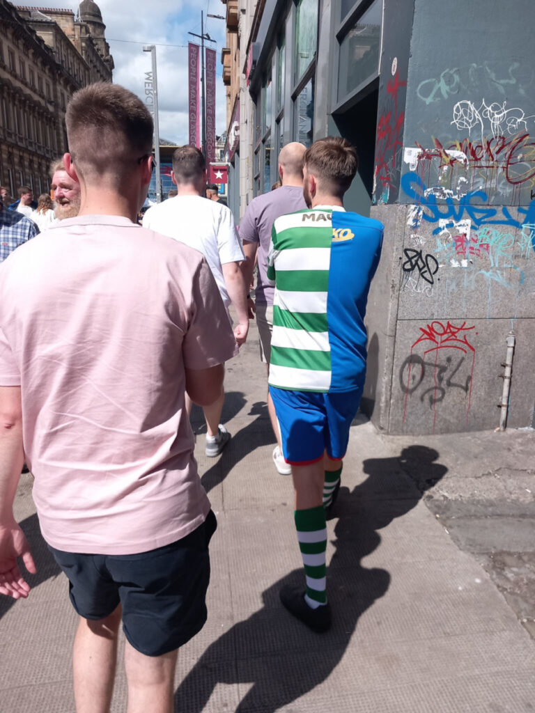 Old Firm combo worn on stag do