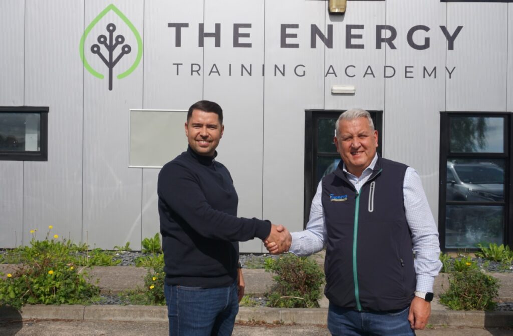 Mark Glasgow (l) of the Energy Training Academy and Ronnie Robinson, St Andrews’ managing director