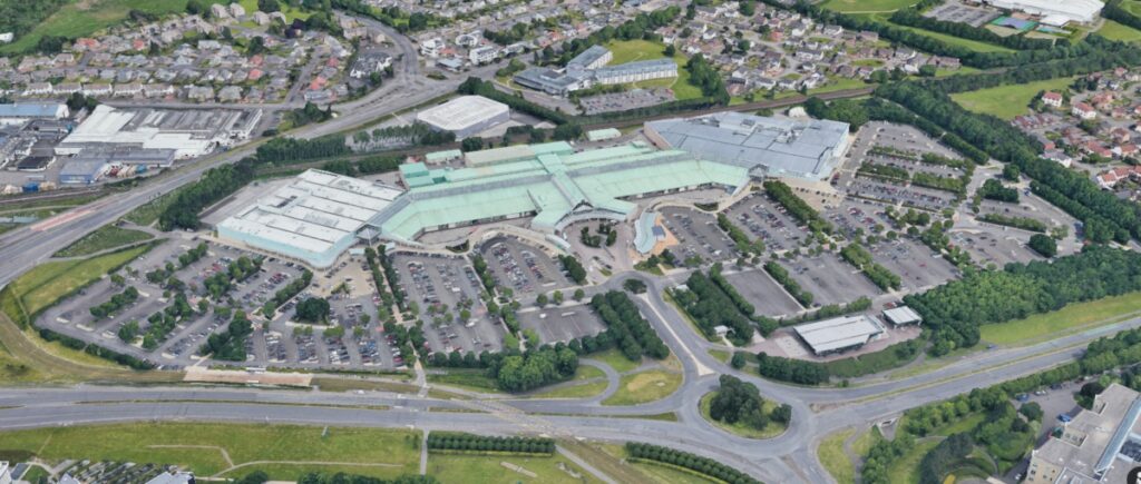 Ariel view of The Gyle Shopping Centre