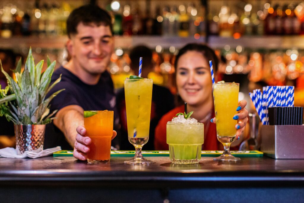 Bar Team Serving Cocktails Salford Quays.