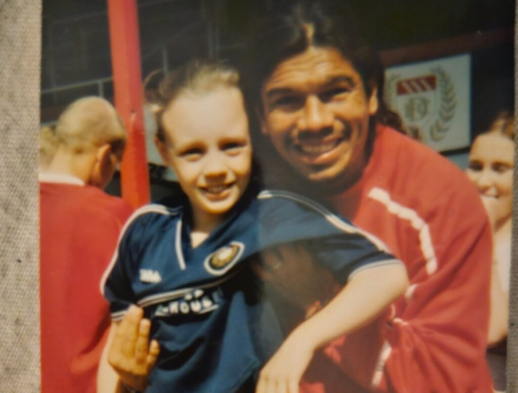 Gemma with Fabian in 2000