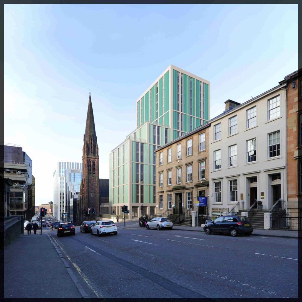 CGI of Proposed Student Accommodation at 292 St Vincent Street Glasgow
