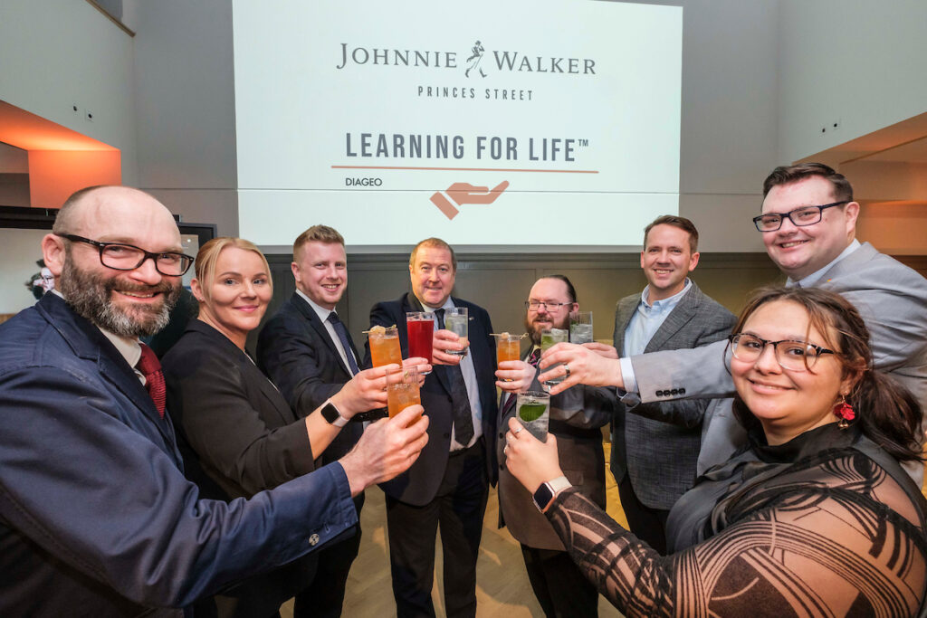 A group of men and women at the Diageo Learning for Life 10th anniversary celebration on 21 February.
