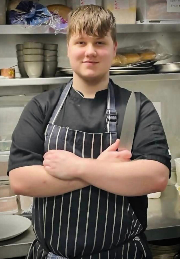 The young chef has impressed his bosses and lecturers.