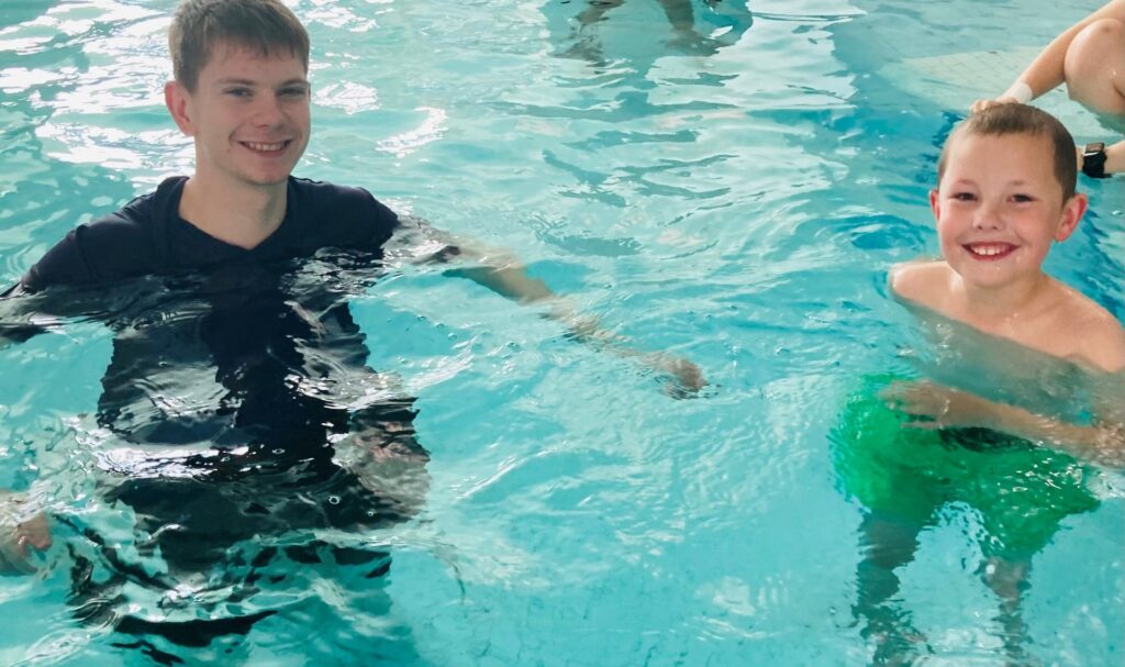 Nathan McKechnie 18-year-old is making a splash as an inspirational swimming teacher despite having to give up his dreams of being a professional athlete showcased by scottish PR