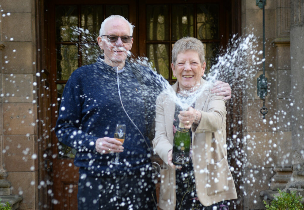 National Lottery winners Marlyn and Ian Anderson, from Stirling, who have won a £1M.
