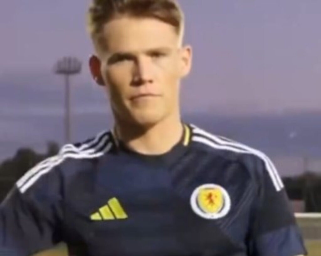 Scott McTominay in the Scotland kit