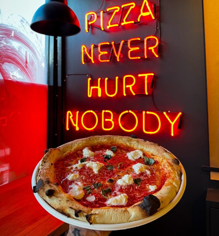 Pronto Pizza sign.