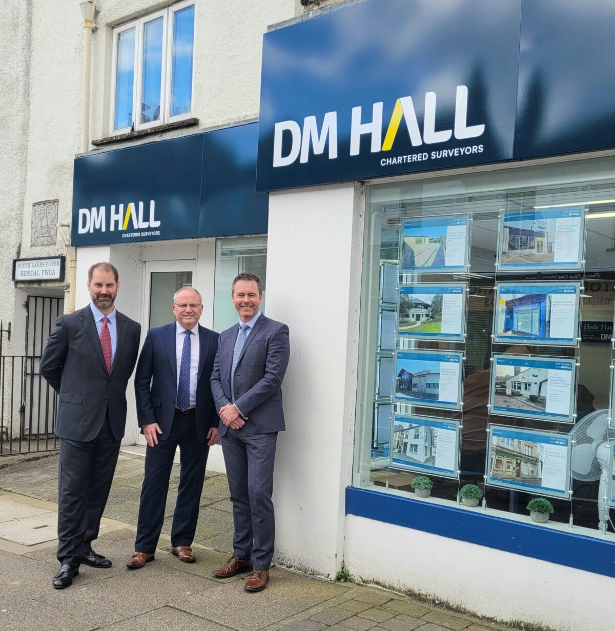 DM Hall Kendal office. Left to right: Charles Metcalf, Scott Harrington and Paul Evans.