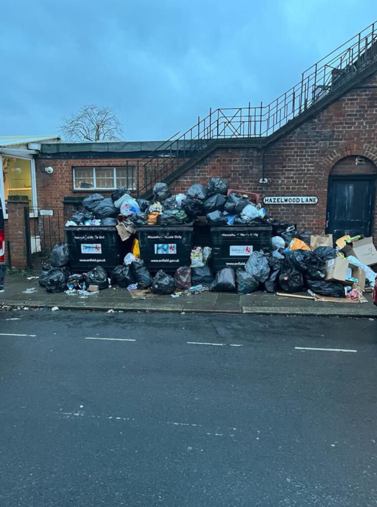 Locals were outraged by the overflowing bins. 