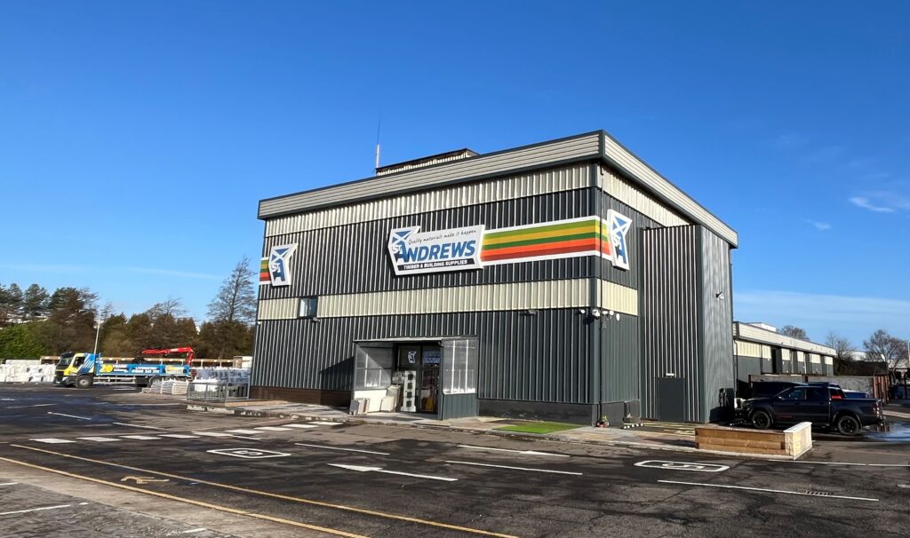 Exterior shot of the Livingston branch of St Andrews Timber and Building Supplies.