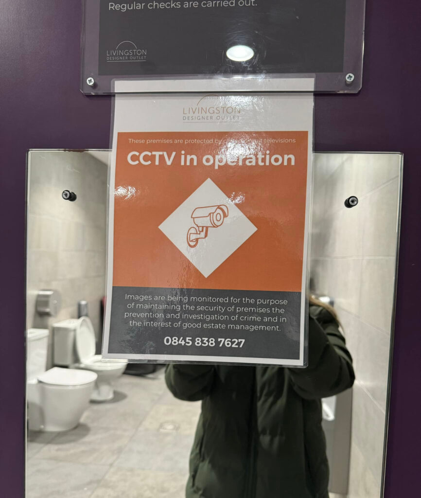 The CCTV sign.