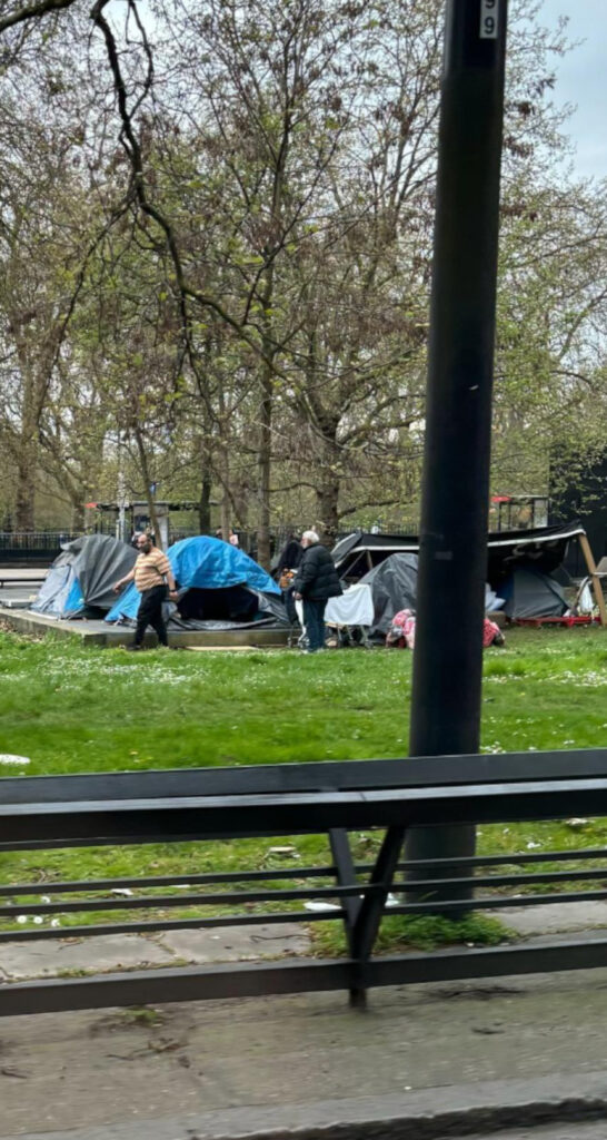 The DIY camp appears to have been set up by immigrants.
