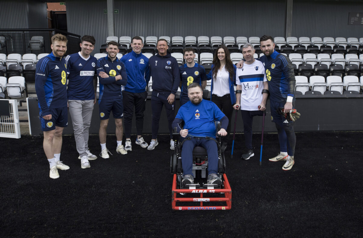 Para football players with Scotland squad