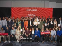 The 11 winners of Digital Tech Awards (Image supplied with release by ScotlandIS)